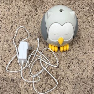 Gray and Yellow Owl young living essential oil diffuser with power cord
